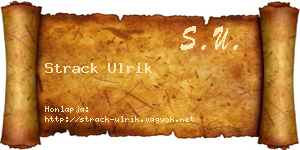 Strack Ulrik névjegykártya